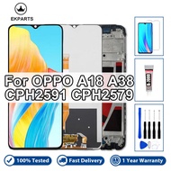 6.56 lcd cho Oppo A18 A38 cph2591 cph2579 Bộ lắp ráp Bộ số hóa cảm ứng thay thế với dụng cụ miễn phí