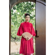Traditional Loose-fitting Brocade Ao Dai Set (with Pants) G999
