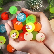 5pcs/set Christmas Elastic Ball Toys, Glow In The Dark Solid Jumping Ball Luminous Bouncy Ball, Xmas