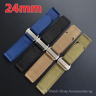 24mm Premium Thickened Nylon Velcro Watch Strap Breathable Adjustable Replacement Wristband for Bell