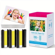 KP108IN Ink Cartridges Compatible for Canon Selphy CP Photo Paper 4"x6"Selphy CP1500 CP1300 CP1200 C