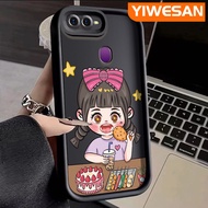 YIWESAN เคสสำหรับ OPPO F9 Pro เคส F11 A7x A9 A9x Realme 2 Pro U1ลายการ์ตูนสาวน่ารักเด็กผู้ชายเคสดีไซ