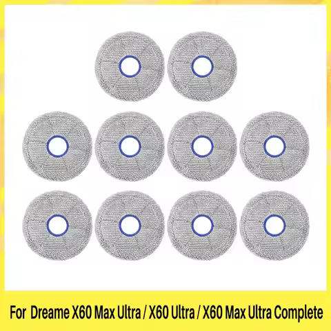 AD30-For Dreame X60 Max Ultra/X60 Ultra/X60 Max Ultra 10PCS Mop Pad Replacement Washable Mop Cloth P