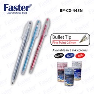 Faster BP-CX-445N 0.5mm Ball Point Pen (25 pcs) (Black/Blue/Red)