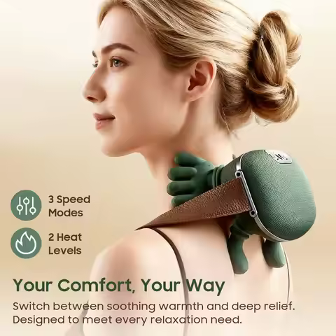 Bionic Finger Neck Shoulder Massager Wireless Neck Cervical Trapezius Kneading Massage Shawl Brushle