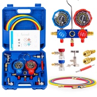 Car Fluoride Gauge R134a Refrigerant Refrigerant Pressure Gauge Refrigerant Dual Gauge Valve R410a A