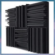 (XCTS) 24Pcs Studio Acoustic Foam Panels Soundproof Sponge Drum KTV Room Absorption Treatment Polyur