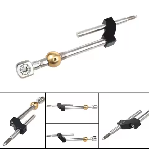 Knob Shift Extender M10*1.5 Adjustable Height Dual Bend Short Shifter Lever Shift Knob Extender For 