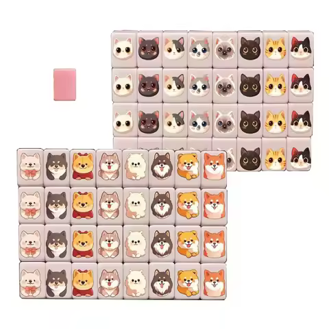 64+1 Seaside Escape Mahjong Board Games Tiktok Tile 24mm Mahjong Multi-style Pattern Flag Ball Battl