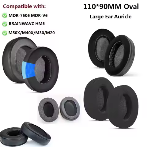 Ear Pad for Audio-Technica ATH-MSR7b M20X M50X, M40X M30X SONY MDR-7506 MDR-V6 BRAINWAVZ HM5 Headpho