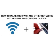 wifi + Lan internet use at pc same Time for Windows pc and laptop only