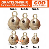 BRASS RINGS SINGLE CAT RINGS KLINTINGAN RATTLE JARANAN BRASS BELL 1 PCS
