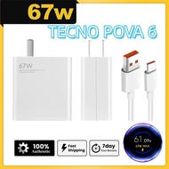 Bangkok Shipping 67W Super Fast Charger for TECNO POVA 5 Pro/6/6 Pro2024 Infinix Note 30i/30 Pro 4G/