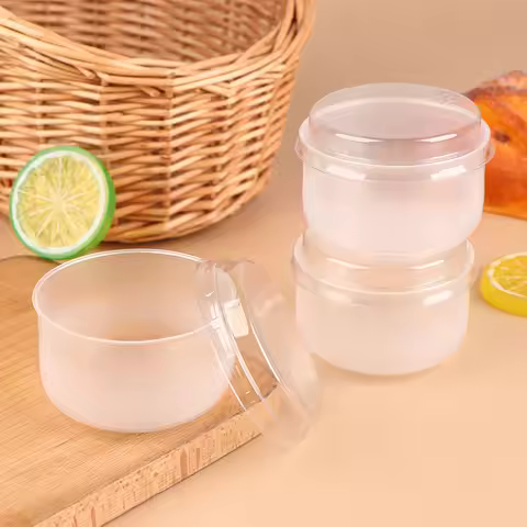 10Sets Transparent Baking Pudding Cup Japanese Caramel Pudding Beaker High Temperature Resistant Pud