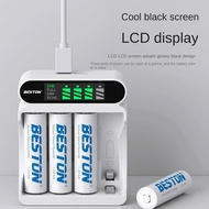 Beston Battery Charger เครื่องชาร์จถ่าน AA AAA 4 ก้อน หน้าจอLCD ดู%ได้ ที่มีคุณภาพสูง