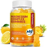 Triple Magnesium Complex Gummies Supplement for Women & Men Sugar Free High Absorption Magnesium Gly