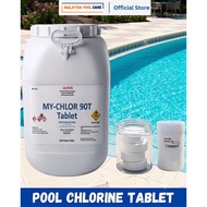 Chlorine MY-CHLOR TCCA 90% Tablet 50kg For Swimming Pool