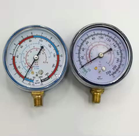 1/8" 70mm Blue Low Pressure Refrigeration Freon A/C Manifold Gauge Low R-12/R-22/R-502(R-404A/R-134a