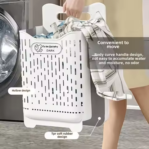 Hangable Laundry Hamper Hangable Draining Laundry Hamper Waterproof White Clothes Large Capacity Ham