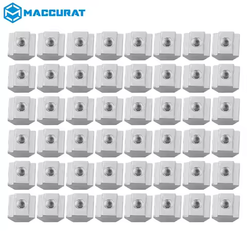 50pcs/lot T Sliding Nut Lock Nuts Nuts M3 M4 M5 for 2020 Aluminum Profile Slot 6 Connector Aluminum 