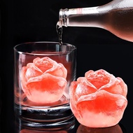 [Shiqi Preferred] Creative Rose Shape Ice Cube Mold Ice Mold Ice Cube Box Ice Box Silicone Rose Ice 