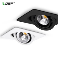 【✴COD✴】 li62292595258181 Dimmable 360 Angle Rotatable Led Ceiling Spot Light 5w 7w 10w 12w 15w Square Led Recessed Downlight Ac 85-265v Led Driver
