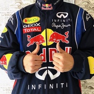 Ready Stock F1 Racing Suit Team Motorcycle Suit Motorcycle Riding Suit Fully Embroidered European And American Style Casual Jacket Cotton Jacket Men's Jacket