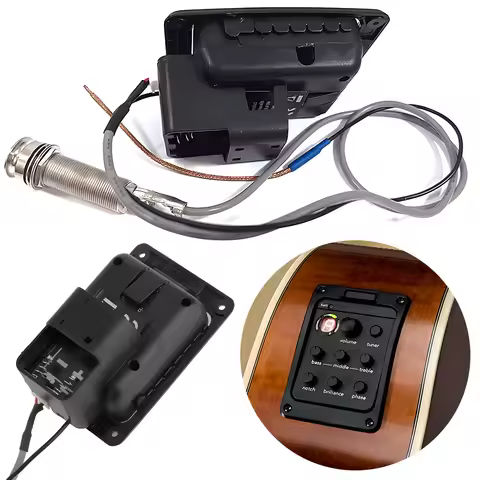 201 Guitar Pickups Onboard Preamps 4 Band Acoustic Guitar Pickup Preamp EQ Tuner Mic Blend Preamp fo