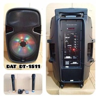 SPEAKER PORTABLE DAT DT 1511 15 INCH ORIGINAL DAT DT1511 FREE 2 MIC