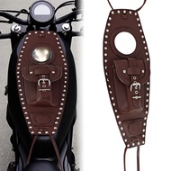 Motorcycle Black PU Leather Fuel Tank Chap Cover Panel Pad Bib Bra Bag For Harley Sportster Iron 883