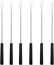 6pcs Chocolate Fondue Fork Cheese Fondue Forks Vegetable Fork Chocolate Dipping Tool Cake Fork Fondue Chocolate Barbecue Skewers Decorating Tools Wood Barbecue Tool Cream (ABS Handle)