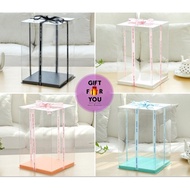 Cake Box 8 inch heightened 26x26x31cm Fully transparent type with overhead window