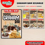 Laminated - Graham Bar Signage | Graham Balls Signage | Mini Graham Bar Signage