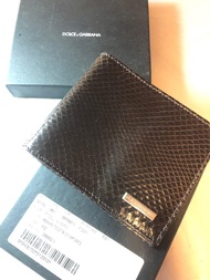 [罕有]Dolce & Gabbana 蛇皮銀包(連原裝盒及證書）