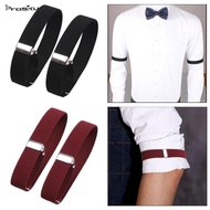[Prasku] SiaBiced Fashion Mens Shirt Sleeve Holders Anti Slip Shirt Garter Sleeves Cuff Holder