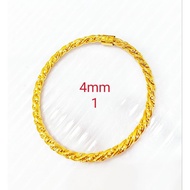 Bangle Gelang pintal EMAS BANGKOK golden plated