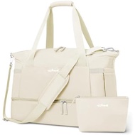 ETRONIK Gym Bag for Women, Personal Item Travel Bag with Shoes Compartment, Weekender Overnight Duff