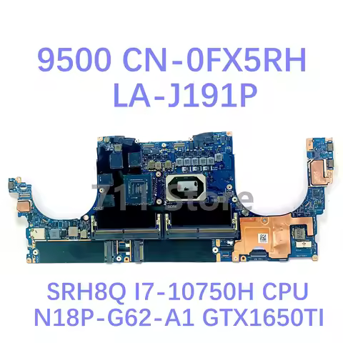 CN-0FX5RH CN-0T1KFX CN-0477DC CN-0PC4XF CN-0RHXRG With I5 / I7 CPU LA-J191P For DELL 9500 Laptop Mot
