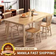 Nordic Style Dining Table, Solid Wood 120CM, 4-seater Simple Home Kitchen, Living Room Kitchen, Dining Table Set, Wooden Dining Table, Kitchen, Dining Table Set