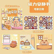 1 Set Activity Books Capybara Quiet Book Cute Kawaii DIY Capybara Busy Book Cartoon Sticker Book Han