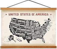 HONKKI Magnetic Poster Hanger Frame 40 Inch Wide, Teak, Strong Magnet, Premium Wood and Quick Assemb