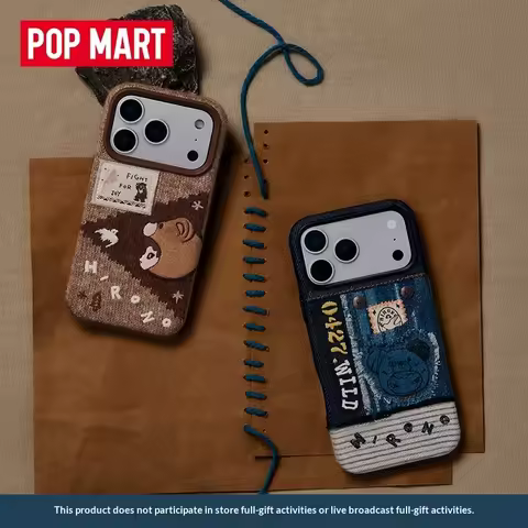 Official Authentic Pop Mart Hirono Road Journal Series 17pro 17 Pro Max Phone Case Patchwork Knittin