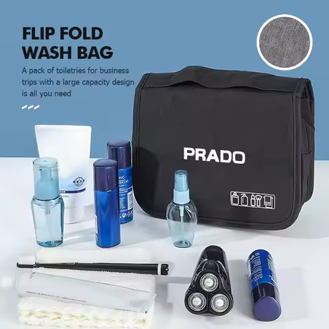 For Toyota Car Toiletry Bag Organizer Multi-Pocket Travel Essentials Bag​ Prado 90 120 150 J90 J120 