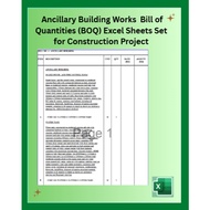 Ancillary Building Works  Bill of Quantities (BOQ) Excel Sheets Set for Construction Project