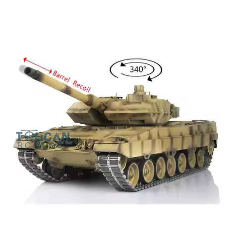 1/16 HENG LONG Barrel Recoil 7.0 Leopard2A6 RC Tank 3889 Metal Tracks W/ Rubbers TH17656-SMT4