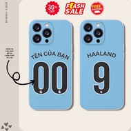 Football iphone case with name printed on request Manchester City Haaland 6/6splus/7/7plus/8/8plus/x