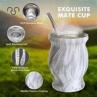 .Yerba Mate Natural Gourd(   Traditional Mate Cup - 230ML) Includes 2 Bombillas (Yerba Mate Straws)