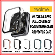 Realme Watch 2 & Watch 2 Pro Full Coverage Tempered Glass Protector Dizo watch 2 PC Case REALME Watc