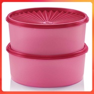 Tupperware 1.8L Deco Canister Pink Set Bekas Kuih Raya Ketak Udara Air Tight Swissroll Kek Cake Storage Food Box Barbie