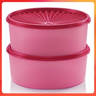 Tupperware 1.8L Deco Canister Pink Set Bekas Kuih Raya Ketak Udara Air Tight Swissroll Kek Cake Stor